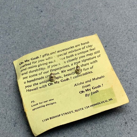 Oh My Gosh Earrings As Is Pierced Pink Salamander Newt Handmade Barbie Retro - Picture 4 of 5